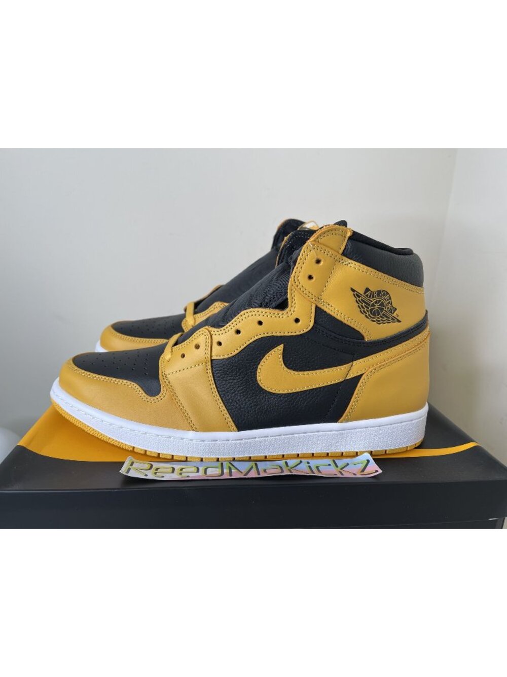 Jordan 1 Retro High OG Pollen Black Yellow Mens 555088 701